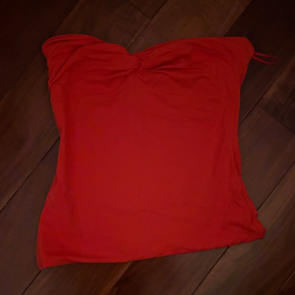 Aritzia Hypnotic Tube Top Poppy Red